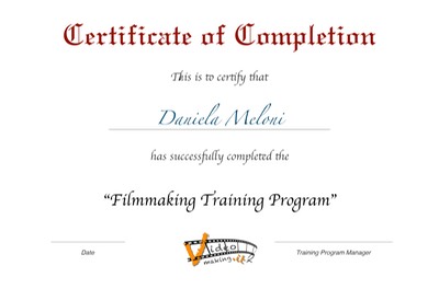 Filmmaker Certificate